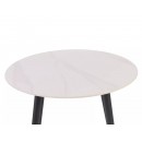 Стол обеденный SIGNAL RION белый лак/черный 90